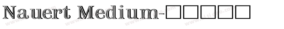 Nauert Medium字体转换